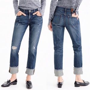 J crew slim broken and boyfriend jeans size 27